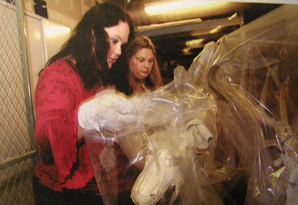 Registrar Jemima Harr on right